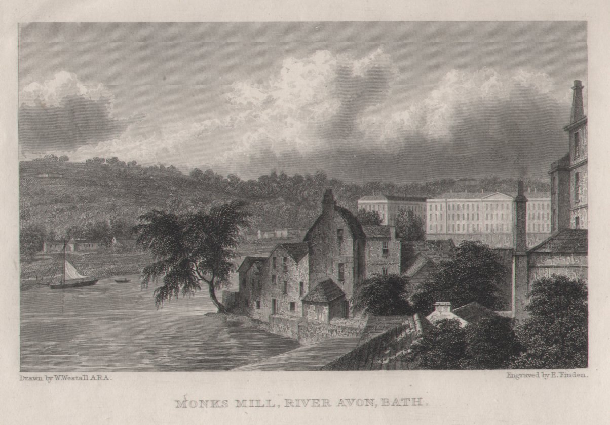 Print - Monks Mill, River Avon, Bath - Finden